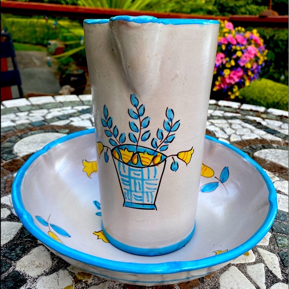 VTG GUIDO GAMBONE CAS Vietri Pottery PITCHER/BWL
